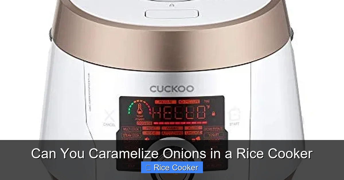 Can You Caramelize Onions in a Rice Cooker