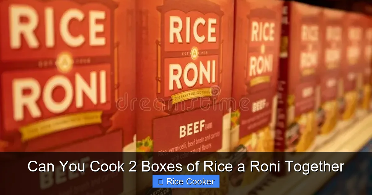 Can You Cook 2 Boxes of Rice a Roni Together