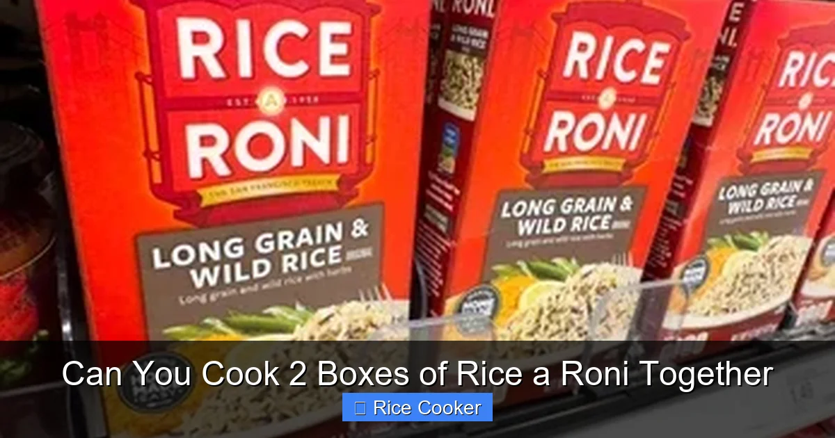 Can You Cook 2 Boxes of Rice a Roni Together