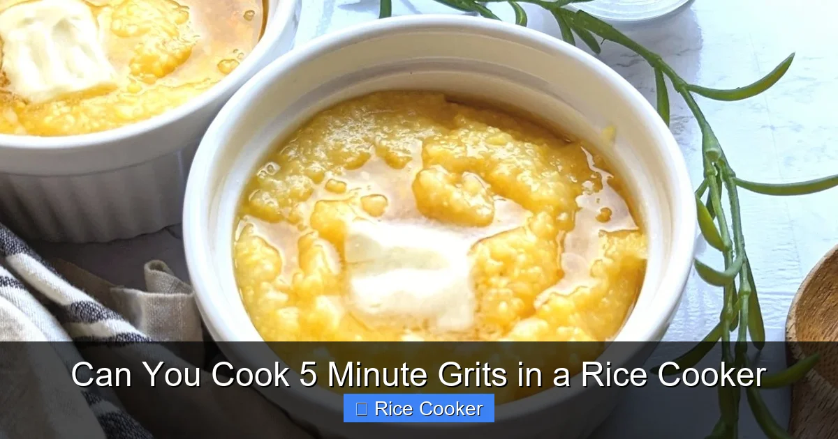 Can You Cook 5 Minute Grits in a Rice Cooker