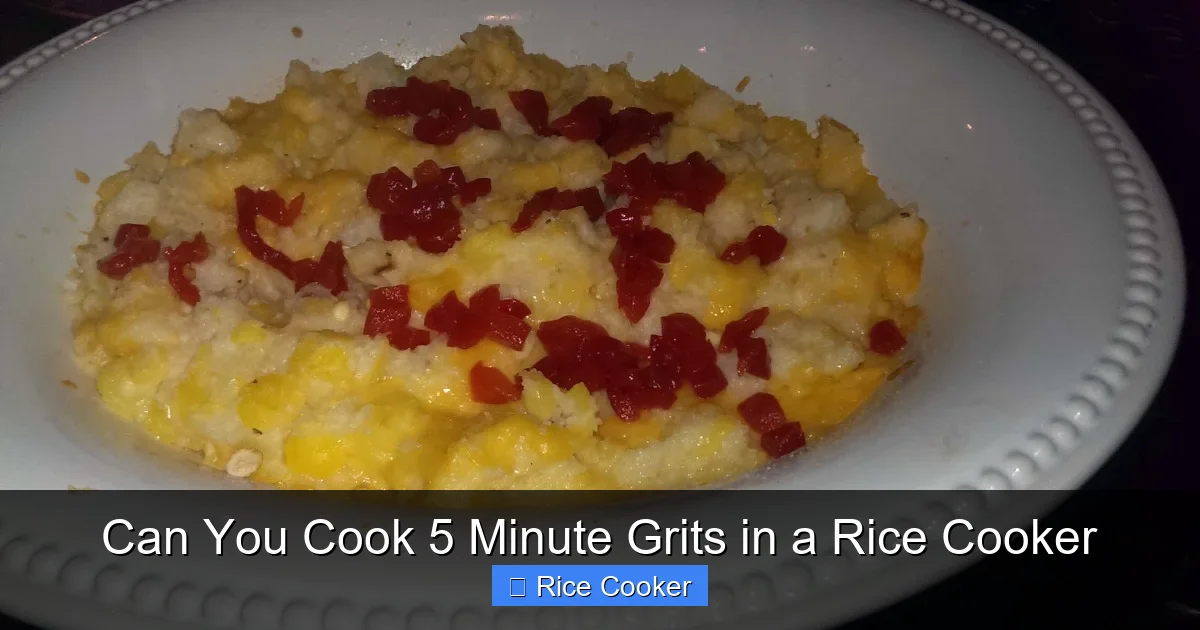 Can You Cook 5 Minute Grits in a Rice Cooker