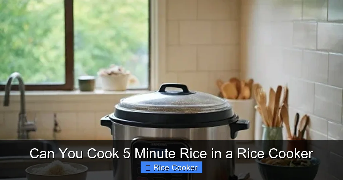 Can You Cook 5 Minute Rice in a Rice Cooker
