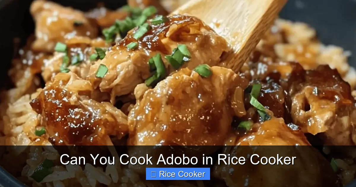 Can You Cook Adobo in Rice Cooker
