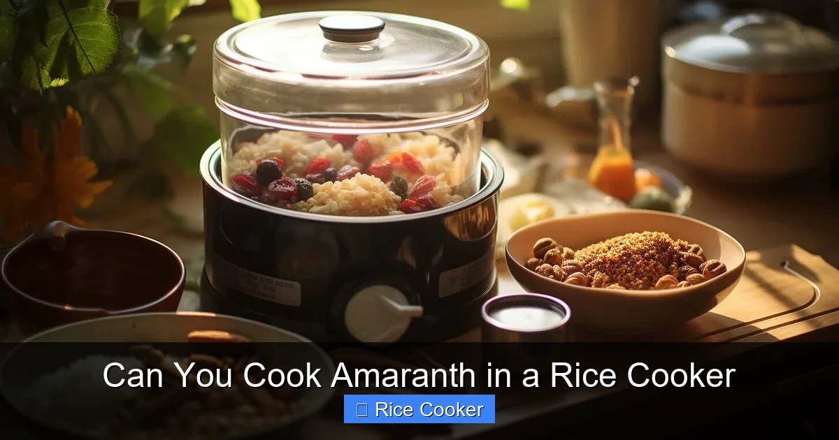 Can You Cook Amaranth in a Rice Cooker