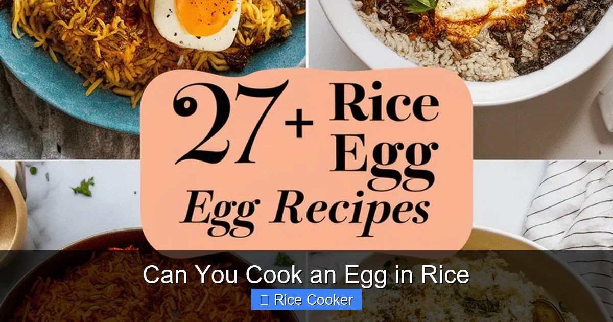 Can You Cook an Egg in Rice