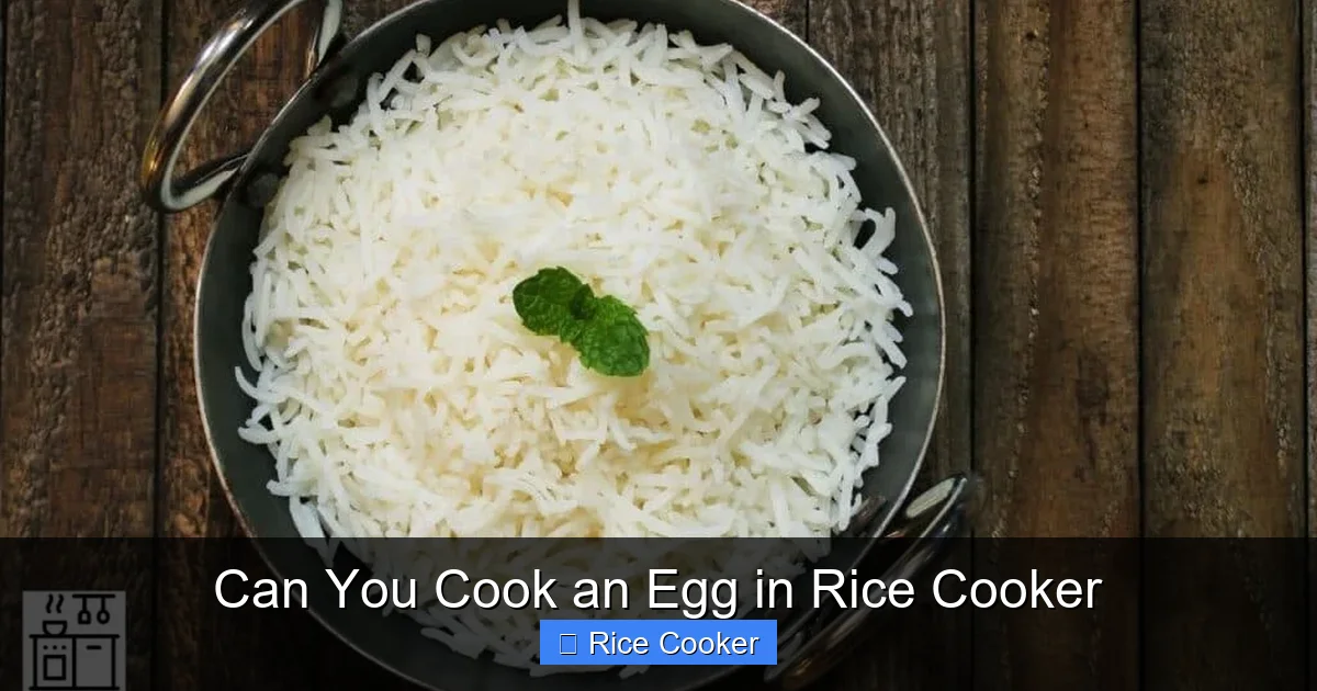 Can You Cook an Egg in Rice Cooker