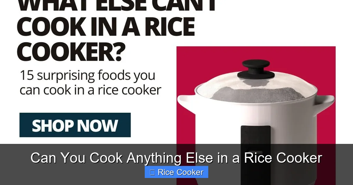 Can You Cook Anything Else in a Rice Cooker