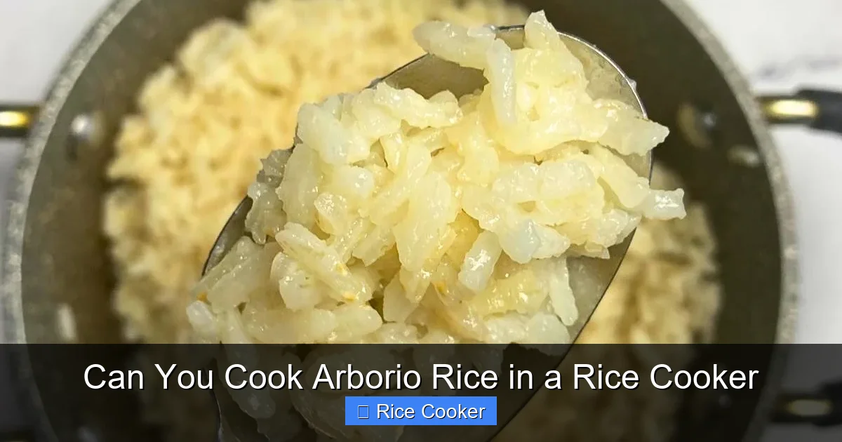 Can You Cook Arborio Rice in a Rice Cooker