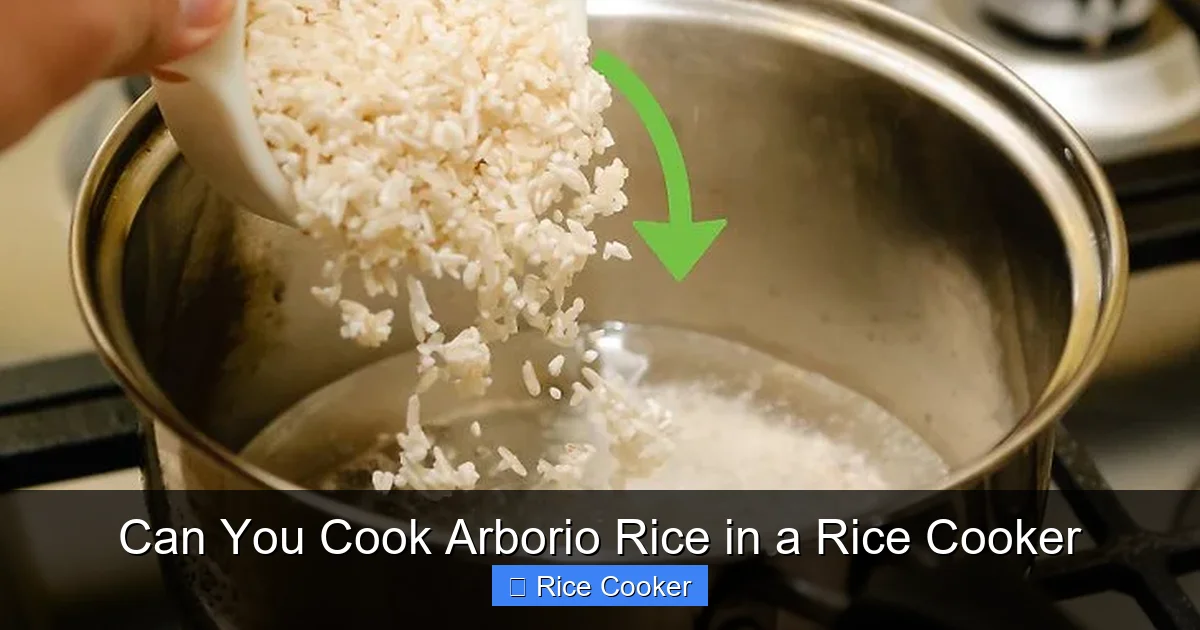 Can You Cook Arborio Rice in a Rice Cooker