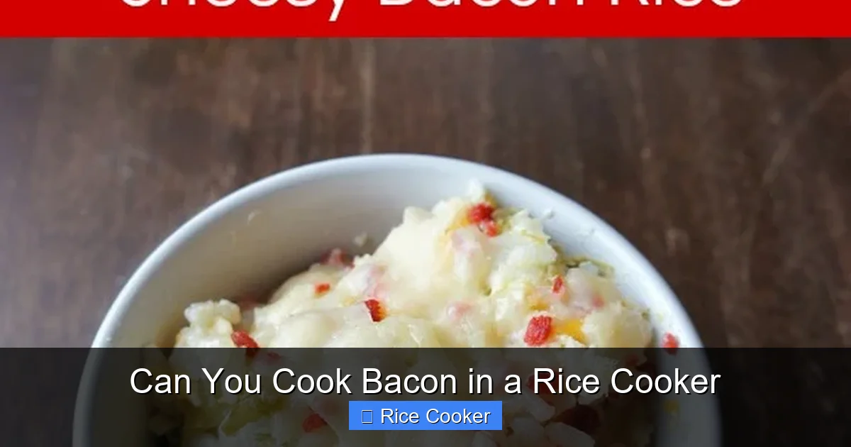 Can You Cook Bacon in a Rice Cooker