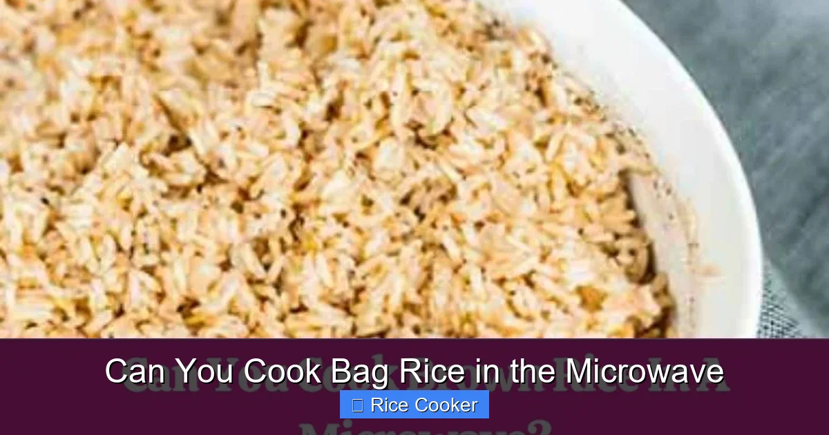 Can You Cook Bag Rice in the Microwave