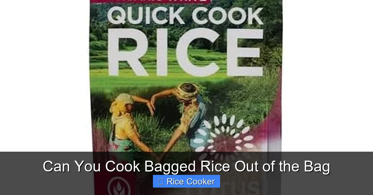 Can You Cook Bagged Rice Out of the Bag