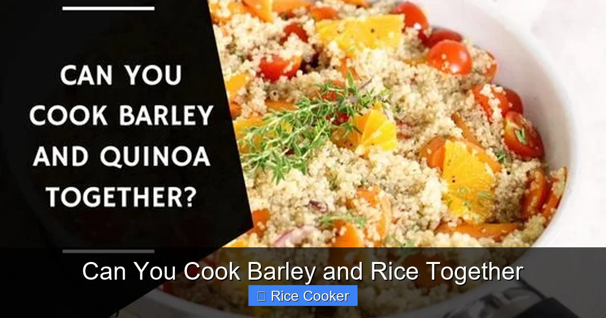 Can You Cook Barley and Rice Together