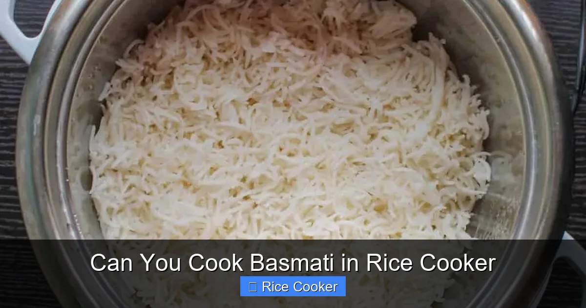 Can You Cook Basmati in Rice Cooker