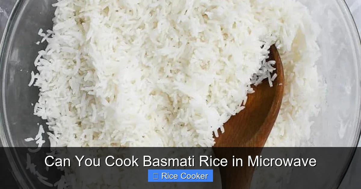 Can You Cook Basmati Rice in Microwave