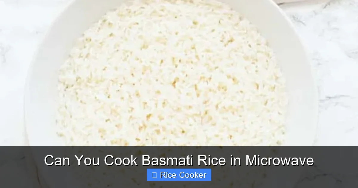 Can You Cook Basmati Rice in Microwave