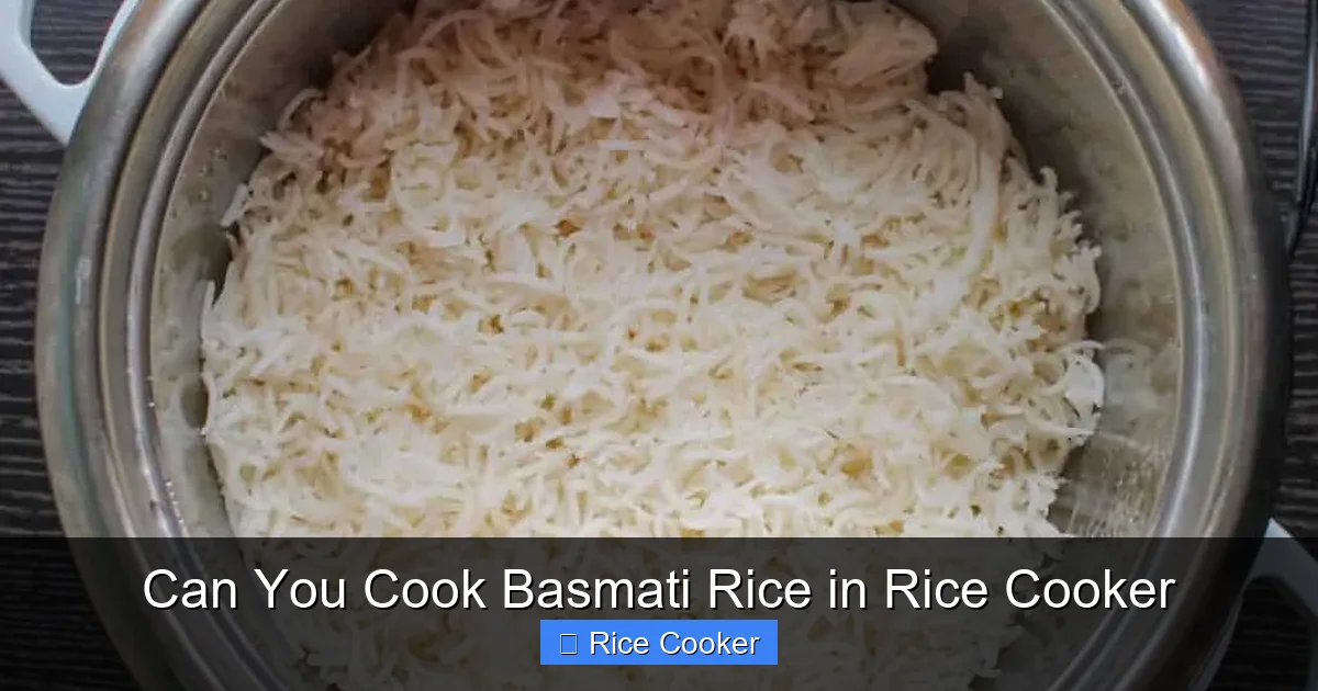 Can You Cook Basmati Rice in Rice Cooker