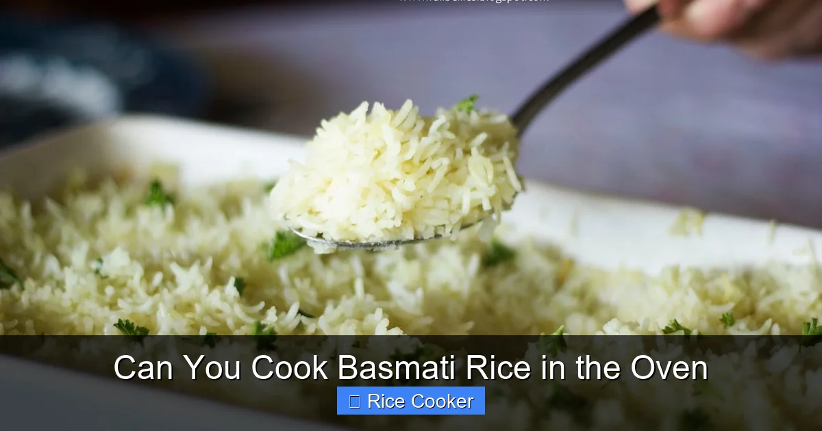 Can You Cook Basmati Rice in the Oven