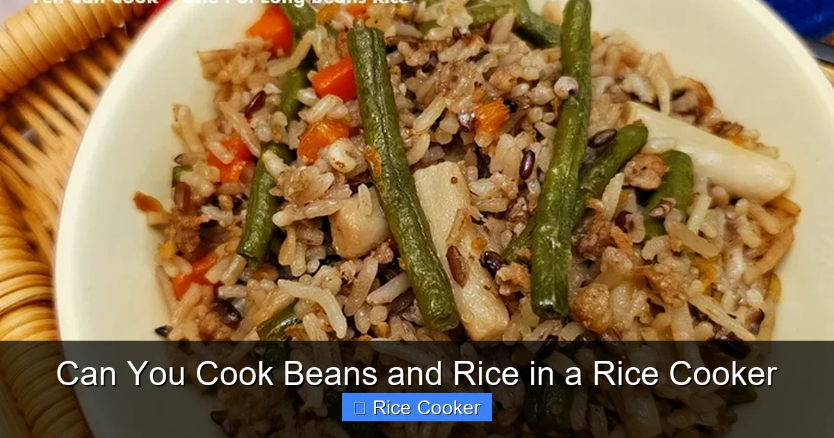 Can You Cook Beans and Rice in a Rice Cooker
