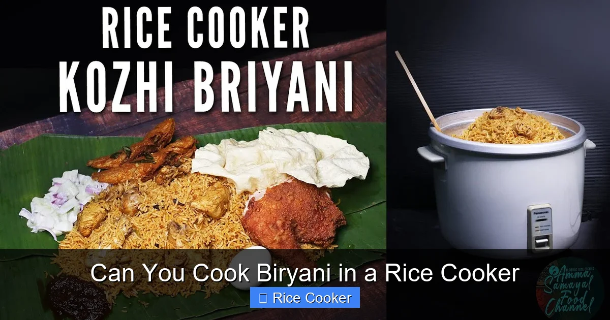 Can You Cook Biryani in a Rice Cooker