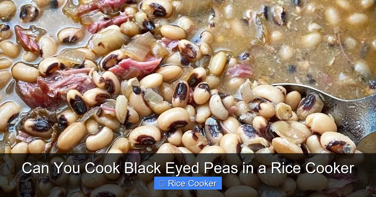 Can You Cook Black Eyed Peas in a Rice Cooker