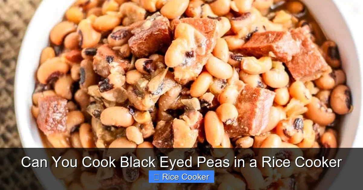 Can You Cook Black Eyed Peas in a Rice Cooker