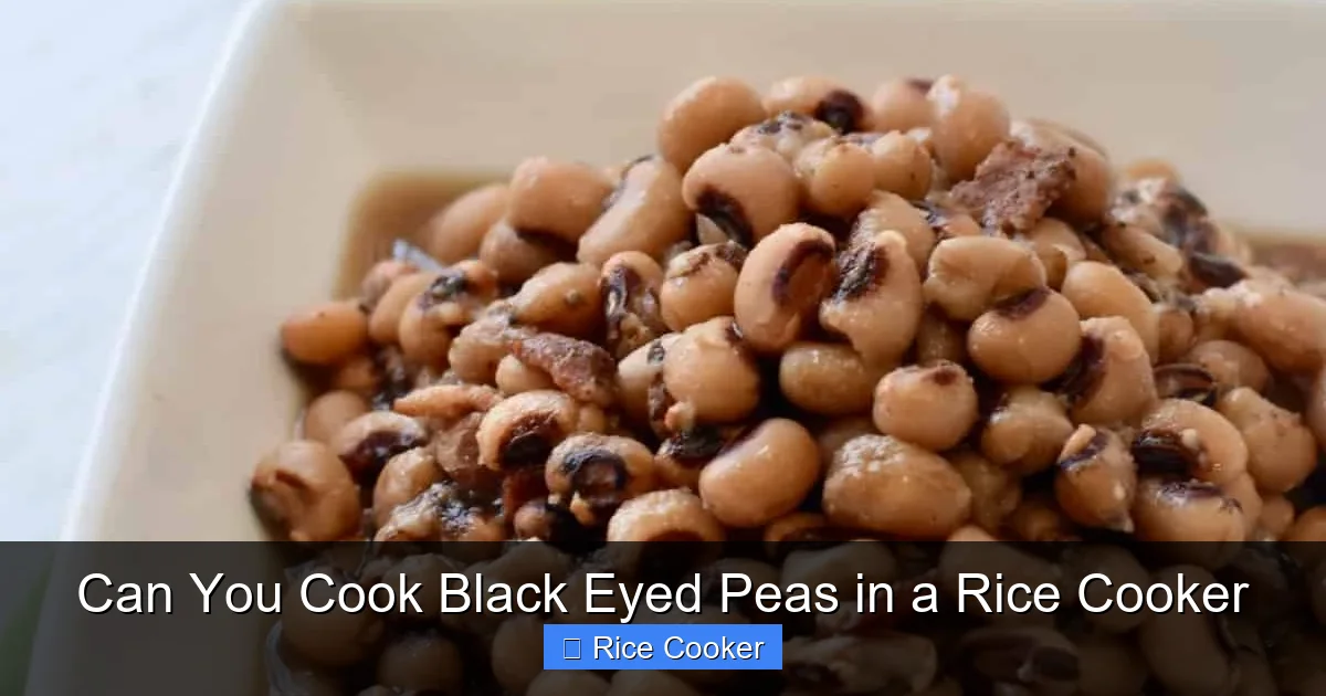 Can You Cook Black Eyed Peas in a Rice Cooker