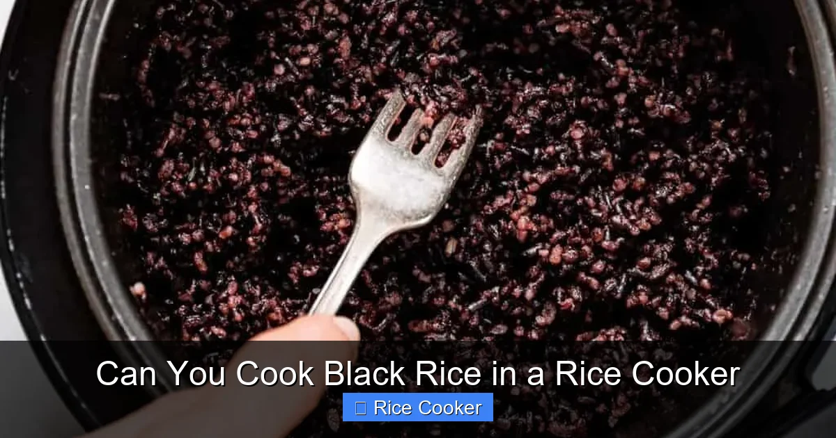 Can You Cook Black Rice in a Rice Cooker
