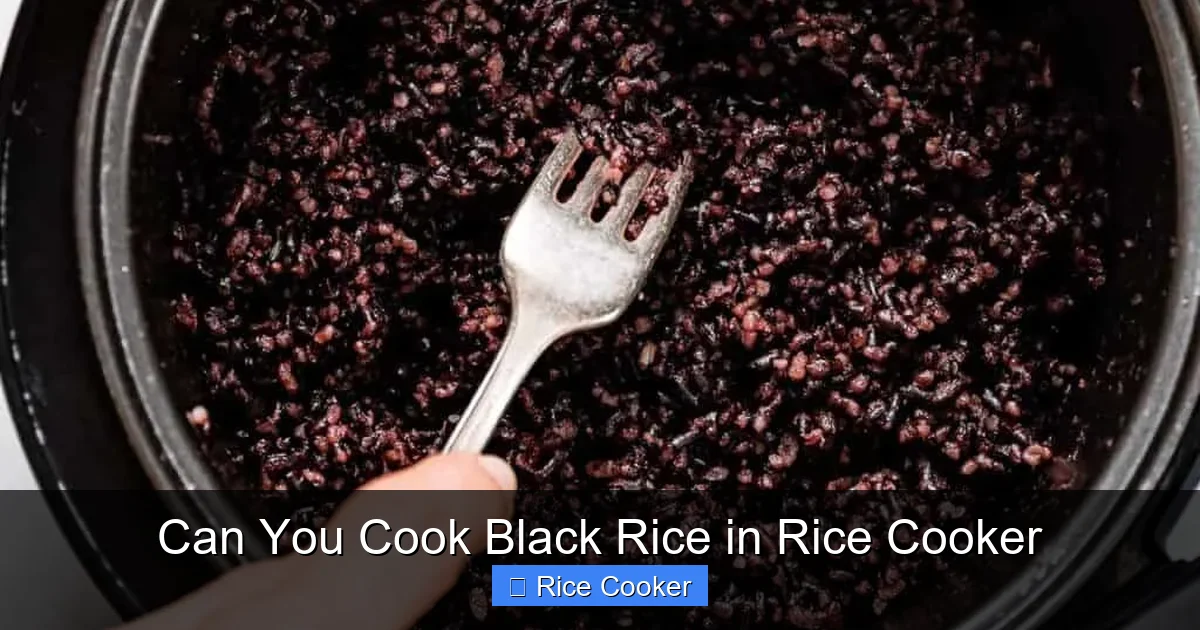 Can You Cook Black Rice in Rice Cooker