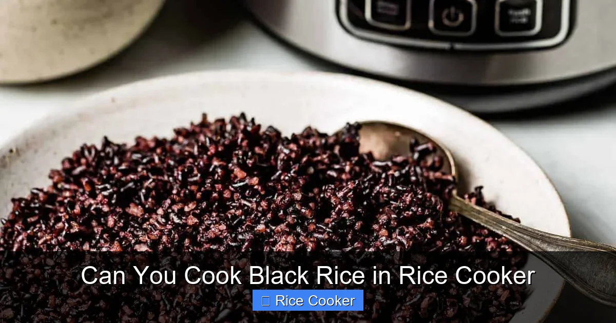 Can You Cook Black Rice in Rice Cooker