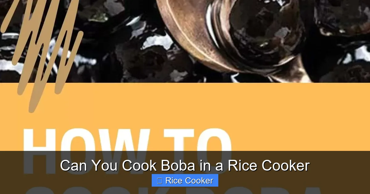 Can You Cook Boba in a Rice Cooker