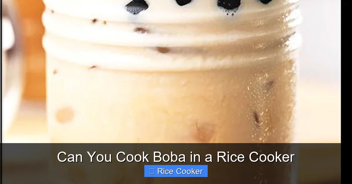 Can You Cook Boba in a Rice Cooker