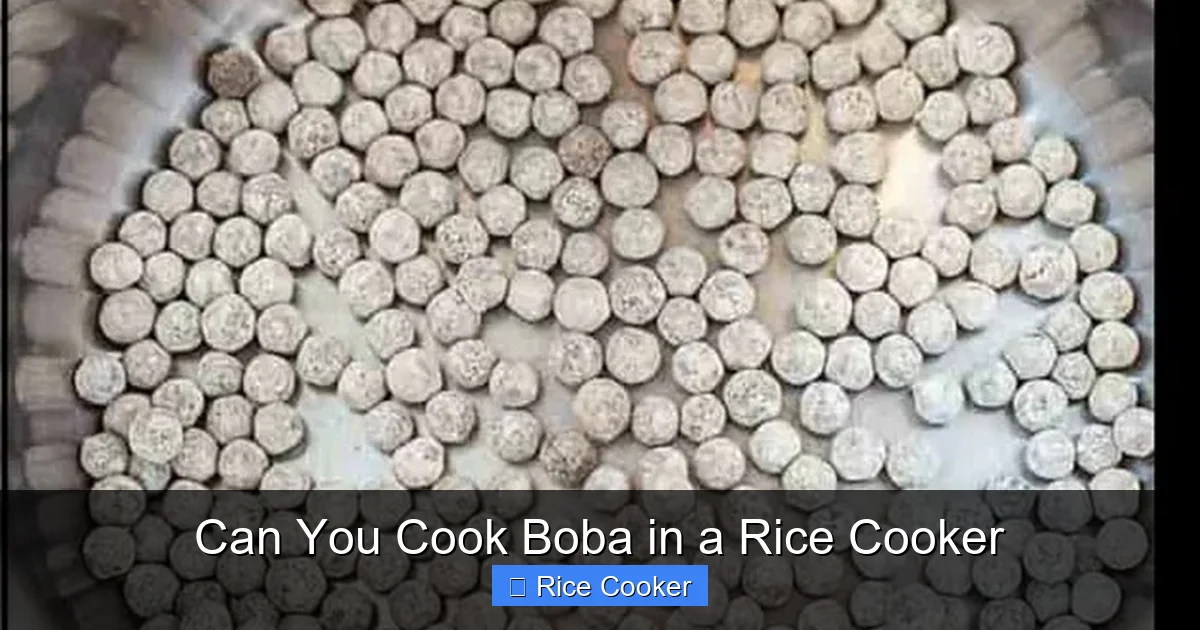 Can You Cook Boba in a Rice Cooker