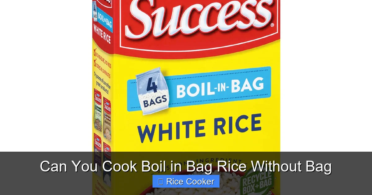 Can You Cook Boil in Bag Rice Without Bag