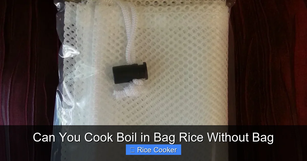 Can You Cook Boil in Bag Rice Without Bag
