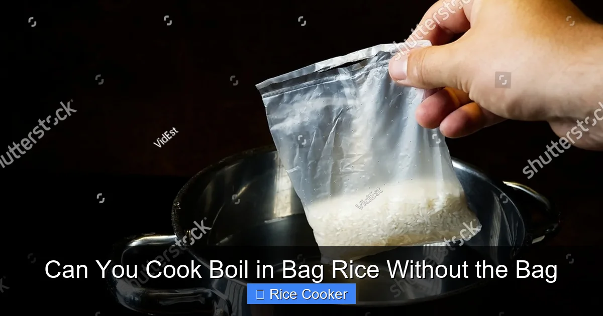 Can You Cook Boil in Bag Rice Without the Bag