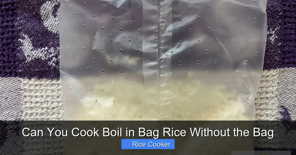 Can You Cook Boil in Bag Rice Without the Bag
