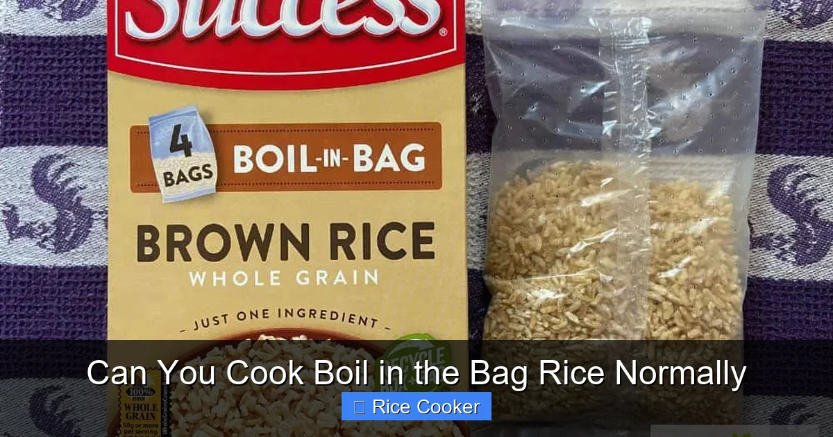 Can You Cook Boil in the Bag Rice Normally