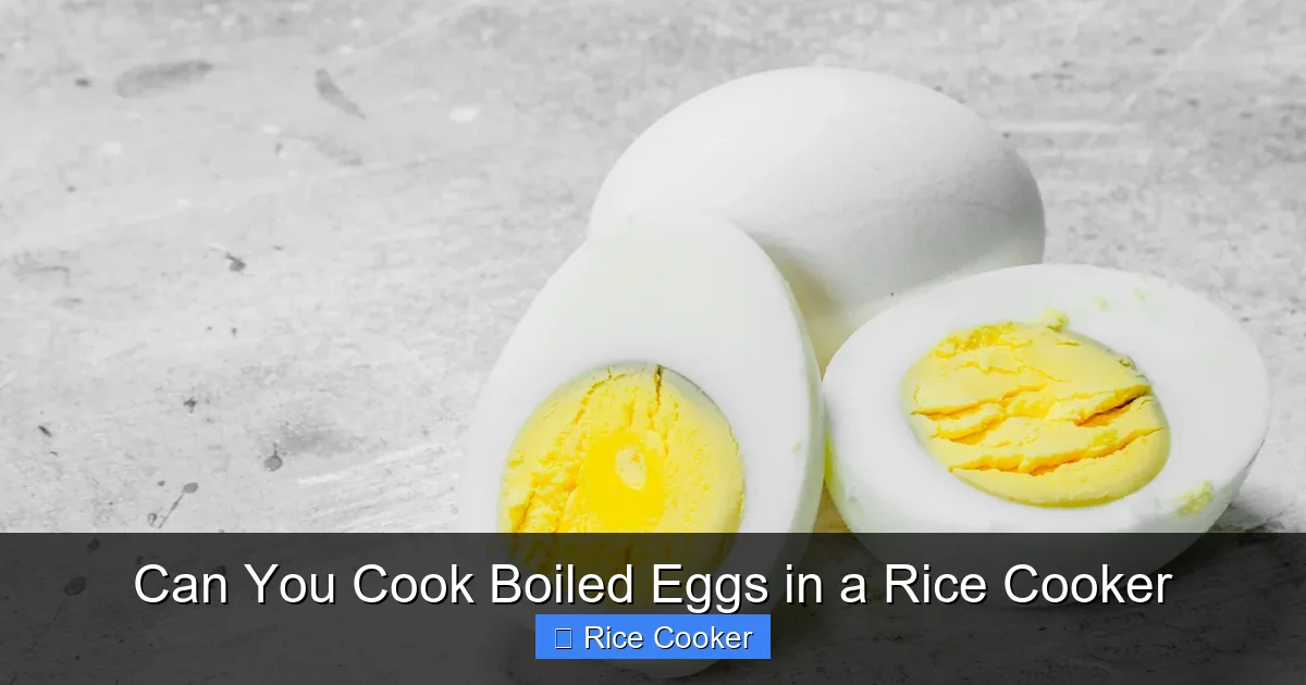 Can You Cook Boiled Eggs in a Rice Cooker