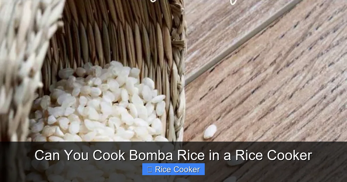 Can You Cook Bomba Rice in a Rice Cooker
