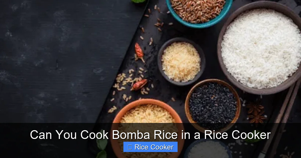 Can You Cook Bomba Rice in a Rice Cooker