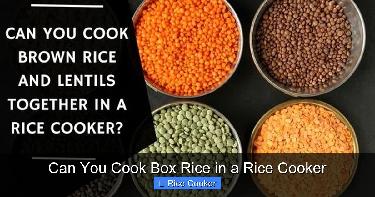 Can You Cook Box Rice in a Rice Cooker