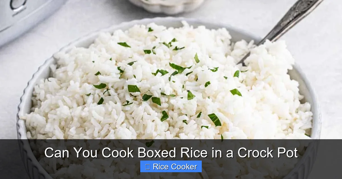 Can You Cook Boxed Rice in a Crock Pot