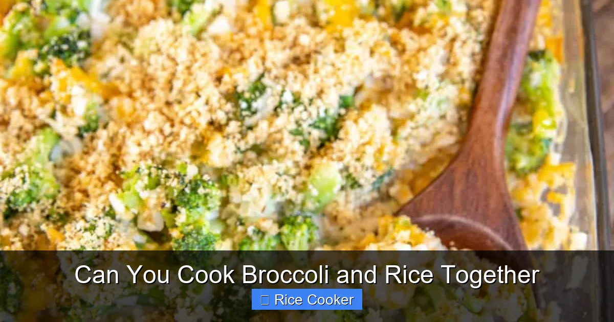 Can You Cook Broccoli and Rice Together