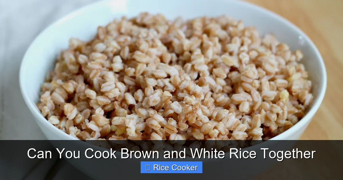 Can You Cook Brown and White Rice Together