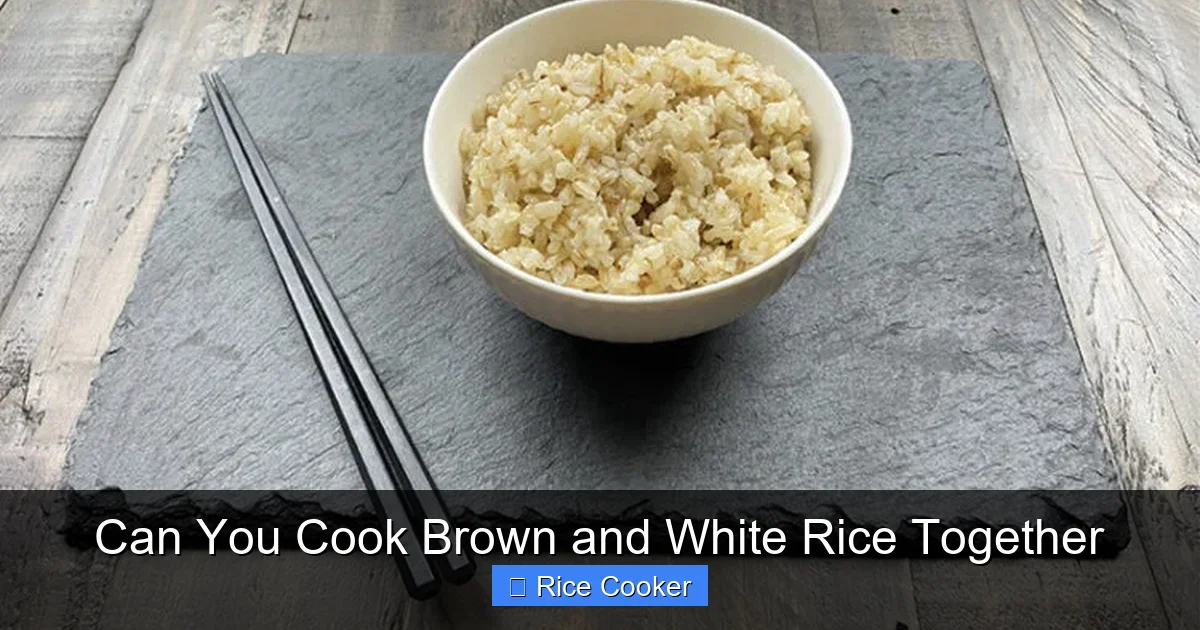Can You Cook Brown and White Rice Together