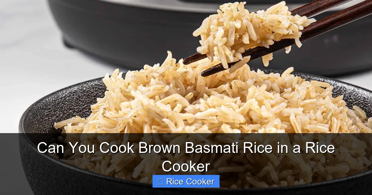 Can You Cook Brown Basmati Rice in a Rice Cooker