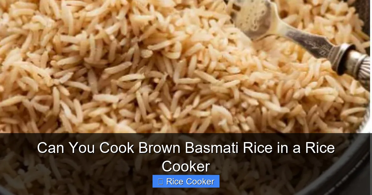 Can You Cook Brown Basmati Rice in a Rice Cooker