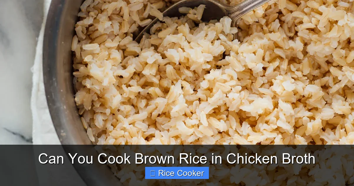 Can You Cook Brown Rice in Chicken Broth