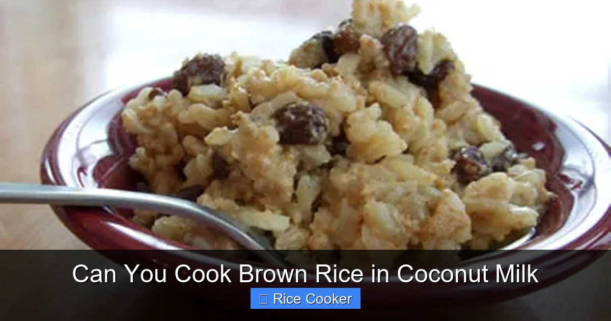 Can You Cook Brown Rice in Coconut Milk
